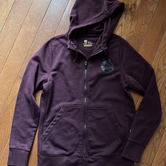 Carhartt Full zip Maroon Hoodie - Picture 4 of 16